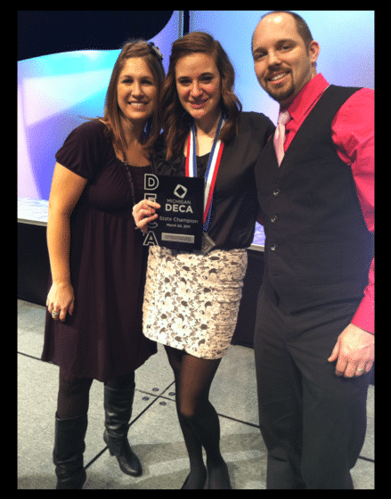 Brian with His Uber-Talented Co-Moderator, Julia Dalrymple and one of their State Champions, Jessie Smude. Jessie Went on to Be a Long-Time Intern and Is Now a Full-Time Employee with SOAR!